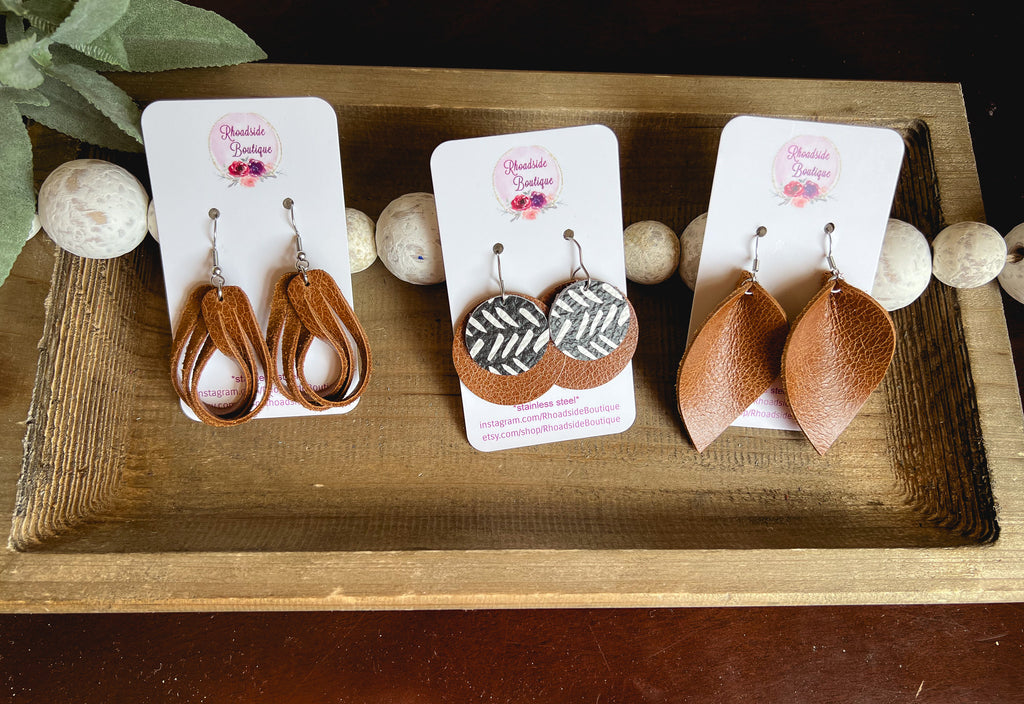 Rhoadside Boutique Leather Earrings